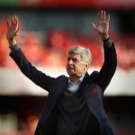 LONDON, ENGLAND - MAY 06: Arsenal manager Arsene Wenger says goodbye to the Arsenal fans after 22 years at the helm at the end of the Premier League match between Arsenal and Burnley at Emirates Stadium on May 6, 2018 in London, England. (Photo by Clive Mason/Getty Images)