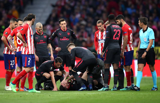 laurent koscielny injured atletico madrid