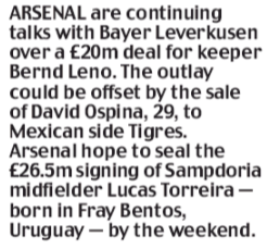 180614 daily mail ospina leno