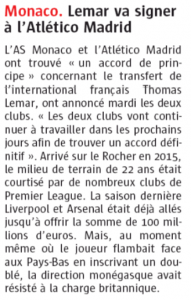 180614 le telegramme thomas lemar
