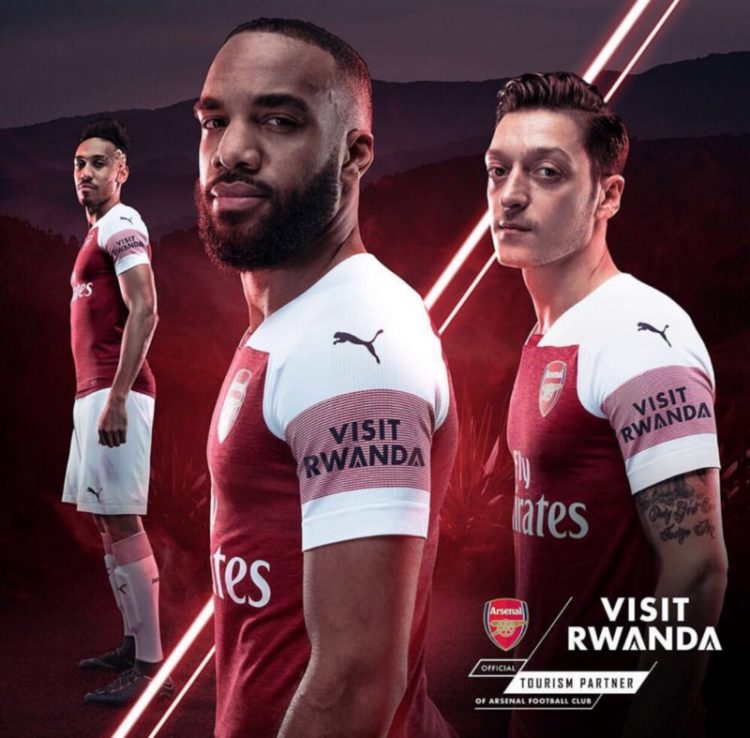 Arsenal announce three-year sleeve sponsorship deal 2 Arsenal and Visit Rwand via Arsenal.com