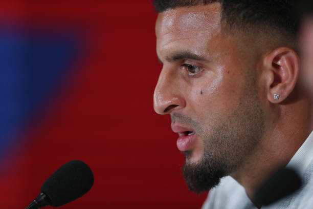 SAINT PETERSBURG, RUSSIA - JUNE 22: Kyle Walker of England during the England Media Access on June 22, 2018 in Saint Petersburg, Russia. (Photo by ...