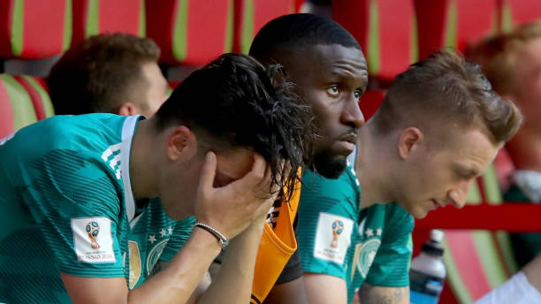 German federation president criticises Ozil for having day off at Arsenal 4 KAZAN, RUSSIA - JUNE 27: Mesut Oezil of Germany looks dejected following his sides defeat in the 2018 FIFA World Cup Russia group F match between Korea Republic and Germany at Kazan Arena on June 27, 2018 in Kazan, Russia. (Photo by Alexander Hassenstein/Getty Images, )