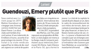 L’Equipe: Arsenal medical today for Guendouzi after Unai Emery convinces him to join 2 180709 lequipe guendouzi