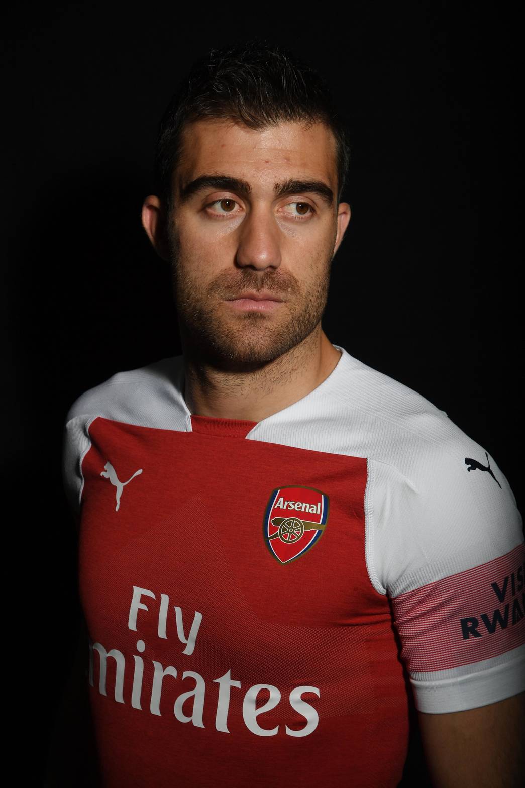 Sokratis Papastathopolus of Arsenal. Arsenal Training Ground, London Colney, Hertfordshire, 5th June 2018. Credit : Stuart MacFarlane / Arsenal Foo...