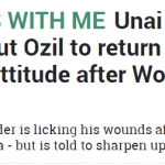 sun ozil headline 14 july 2018