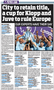180806 daily mail premier league predictions