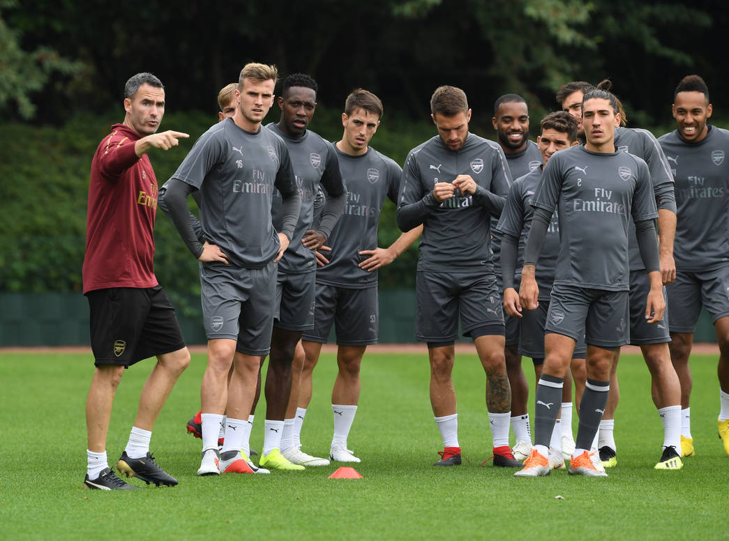 arsenal training aug 2018