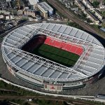LONDON - APRIL 20: An aerial view of the Emirates Stadium, home of Arsenal football club on April 20, 2007 in Ashburton Grove, Holloway, north London, England. (Photo by Mike Hewitt/Getty Images)