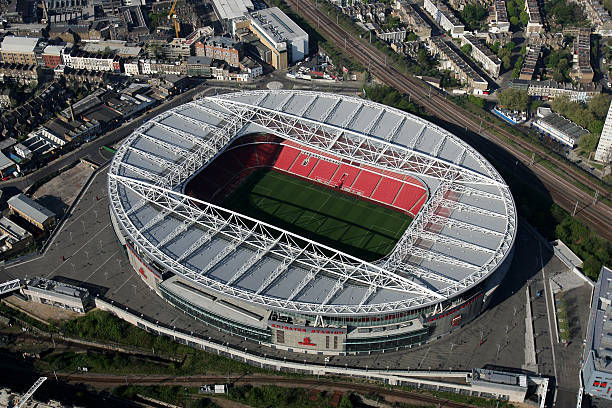 LONDON - APRIL 20: An aerial view of the Emirates Stadium, home of Arsenal football club on April 20, 2007 in Ashburton Grove, Holloway, north Lond...