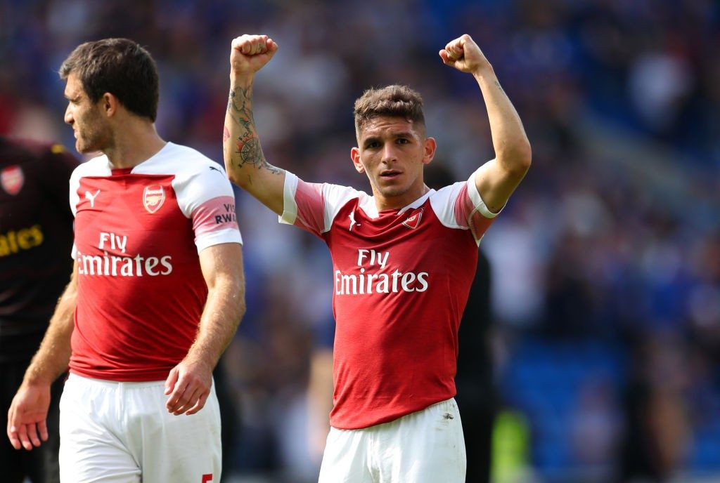 9 changes: Predicted Arsenal lineup v Wolves 3 CARDIFF, WALES - SEPTEMBER 02: Lucas Torreira of Arsenal celebrates after the Premier League match between Cardiff City and Arsenal FC at Cardiff City Stadium on September 2, 2018 in Cardiff, United Kingdom. (Photo by Catherine Ivill/Getty Images)