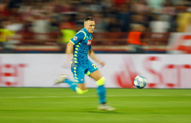 Arsenal turn to Napoli’s 24-year-old Pole as Ramsey replacement 2 BELGRADE, SERBIA - SEPTEMBER 18: Piotr Zielinski of SSC Napoli in action during the Group C match of the UEFA Champions League between Crvena Zvezda Belgrade and SSC Napoli at Rajko Mitic Stadium on September 18, 2018 in Belgrade, Serbia. (Photo by Srdjan Stevanovic/Getty Images)