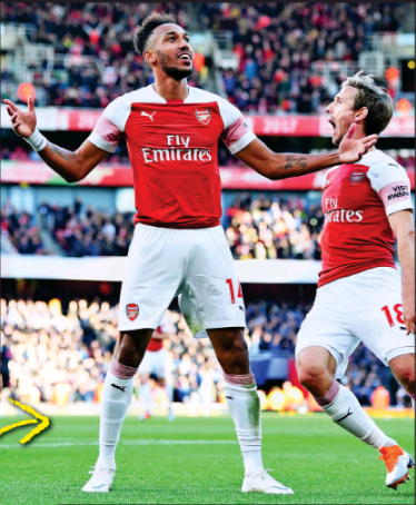 Aubameyang and Nacho Monreal