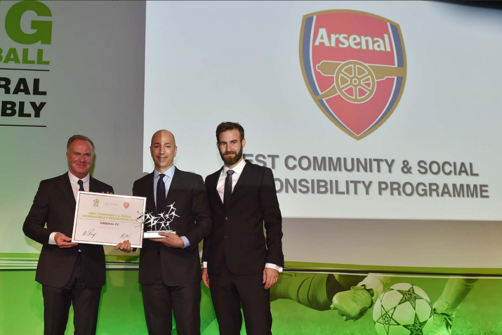Arsenal and Chelsea win awards 4 gazidis eca award