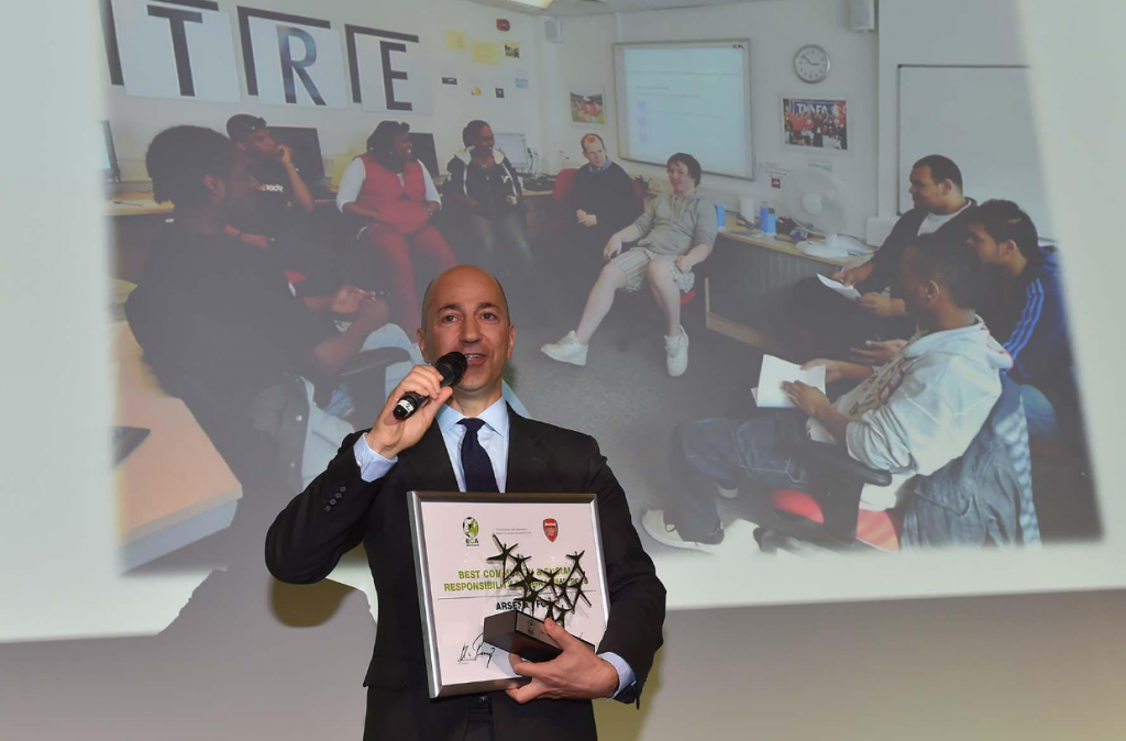 Arsenal and Chelsea win awards 3 gazidis eca award2