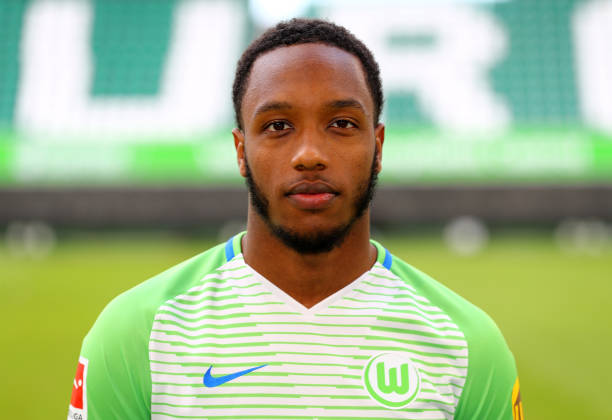 WOLFSBURG, GERMANY - SEPTEMBER 13: Kaylen Hinds of VfL Wolfsburg poses during the team presentation at on September 13, 2017 in Wolfsburg, Germany....