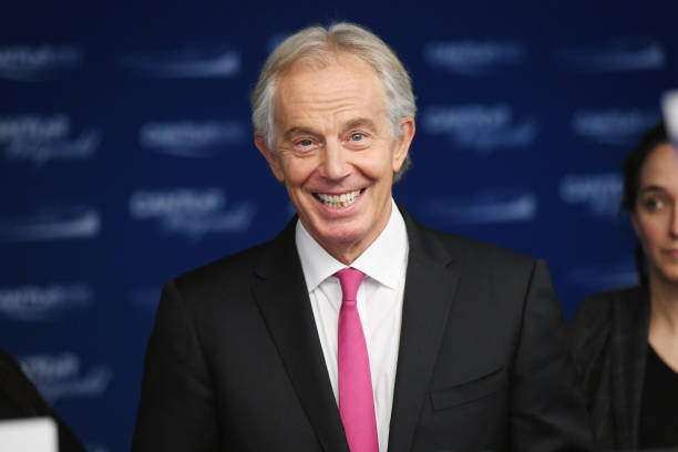 NEW YORK, NY - SEPTEMBER 11: Tony Blair attends the Annual Charity Day hosted by Cantor Fitzgerald, BGC and GFI at Cantor Fitzgerald on September 1...
