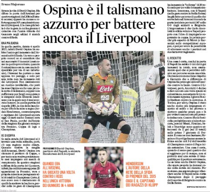 181003 il mattino david ospina liverpool talisman