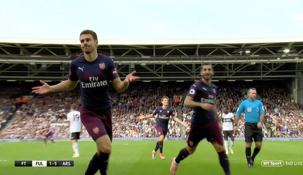 Aaron Ramsey Celebration