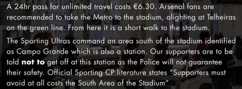 Arsenal issue warning to fans ahead of Sporting Lisbon clash 2 Metro information via Arsenal