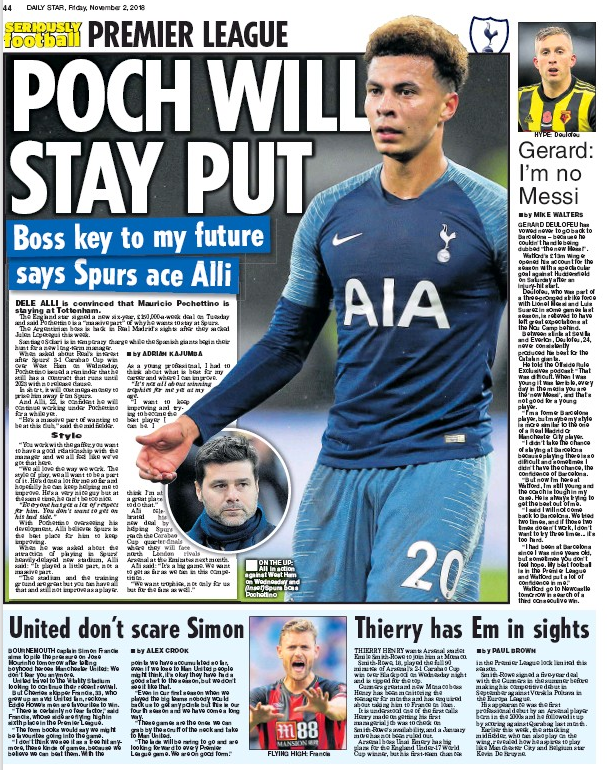 Thierry Henry wants Emile Smith Rowe at Monaco via Daily Star 2 November 2018