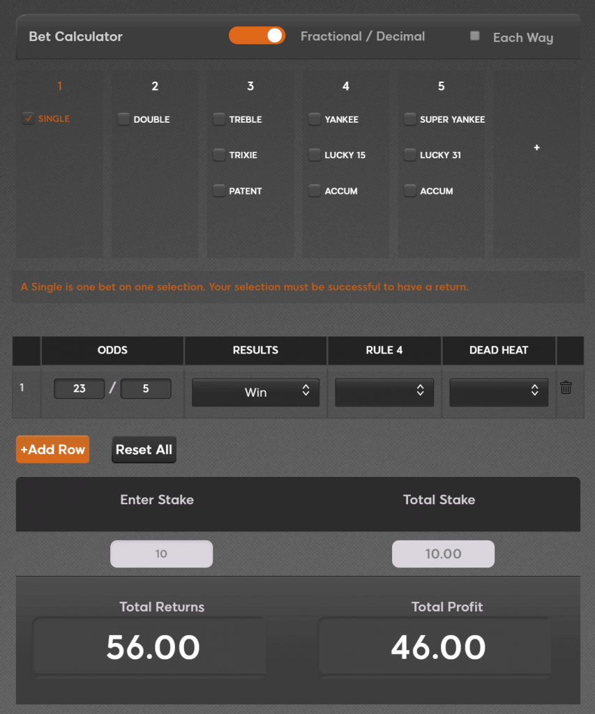 Brazil Uruguay bet calculator
