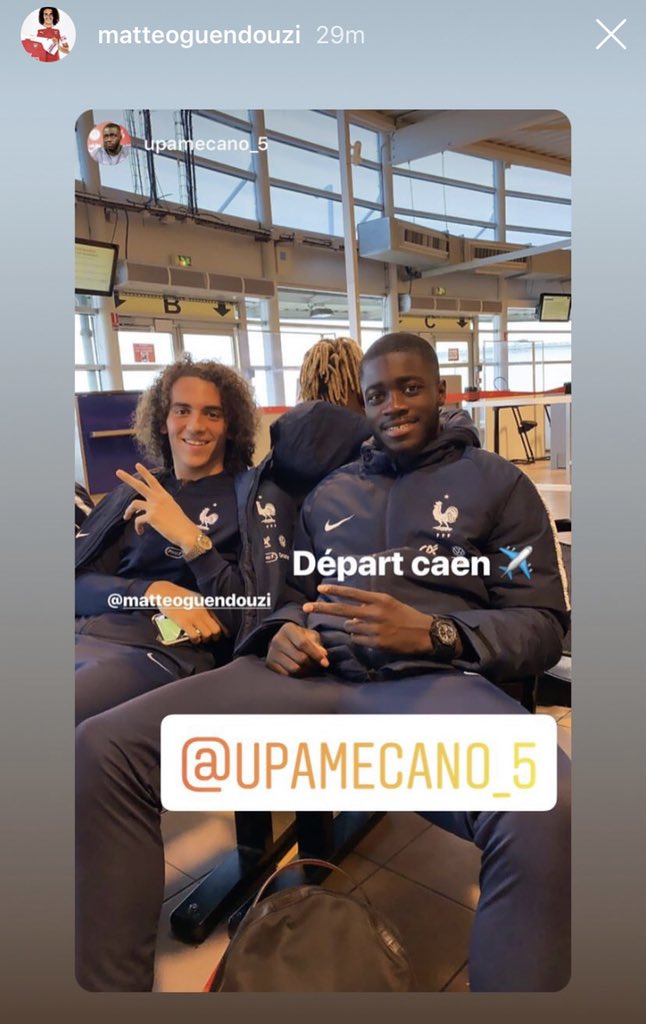 Matteo Guendouzi with Dayot Upamecano / Instagram