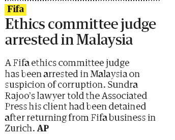 Sundra Rajoo, The Guardian, 22 November 2018