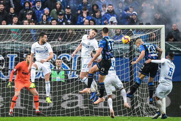 Arsenal 'big fans' of Gianluca Mancini: Considering offer after months of scouting 2 Atalanta's Italian defender Gianluca Mancini (2ndR) scores a header during the Italian Serie A football match Atalanta Bergamo v Inter Milan at the Atleti Azzuri d'Italia stadium on November 11, 2018 in Bergamo. (Photo by Miguel MEDINA / AFP) (Photo credit should read MIGUEL MEDINA/AFP/Getty Images)