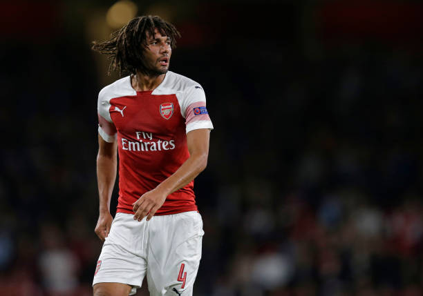 13 players named to leave Arsenal, how many did? 14 LONDON, ENGLAND - SEPTEMBER 20: Mohamed Elneny of Arsenal during the UEFA Europa League Group E match between Arsenal and Vorskla Poltava at Emirates Stadium on September 20, 2018 in London, United Kingdom. (Photo by Henry Browne/Getty Images)