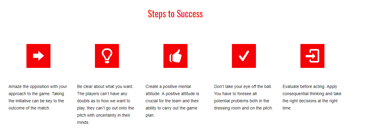 unai emery website steps to success