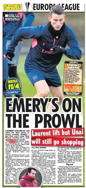 Arsenal have 3 players on shortlist including Gary Cahill 3 181213 daily star arsenal centreback hunt