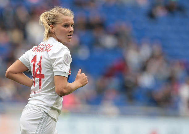 Ada Hegerberg wins the first ever Women Ballon d'Or but event is marred by sexism 3 LYON, FRANCE - APRIL 29: Ada Hegerberg of Olympique Lyonnais looks on during the UEFA Women's Champions League, Semi Final Second Leg match between Olympique Lyonnais and Manchester City at Groupama Stadium on April 29, 2018 in Lyon, France. (Photo by Emilio Andreoli/Getty Images)