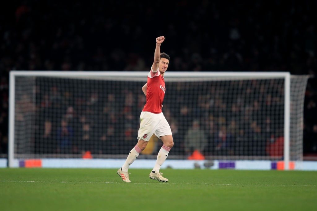 Laurent Koscielny sends 'thank you' message to Arsenal fans after making return 2 LONDON, ENGLAND - DECEMBER 13: Laurent Koscielny of Arsenal reacts as he is substituted during the UEFA Europa League Group E match between Arsenal and Qarabag FK at Emirates Stadium on December 13, 2018 in London, United Kingdom. (Photo by Marc Atkins/Getty Images)