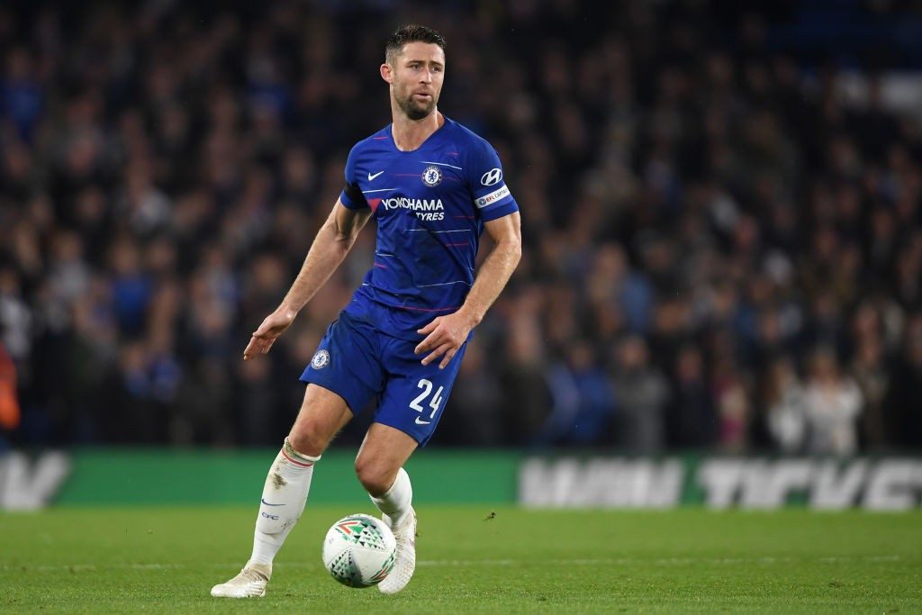 Italian media: Gary Cahill loan deal to join Arsenal 'almost' done 3 LONDON, ENGLAND - OCTOBER 31: Gary Cahill of Chelsea in action during the Carabao Cup Fourth Round match between Chelsea and Derby County at Stamford Bridge on October 31, 2018 in London, England. (Photo by Mike Hewitt/Getty Images)
