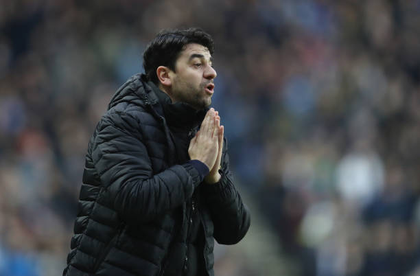 MILTON KEYNES, ENGLAND - JANUARY 27: Dan Micciche, Manager of Milton Keynes Dons during The Emirates FA Cup Fourth Round match between Milton Keyne...