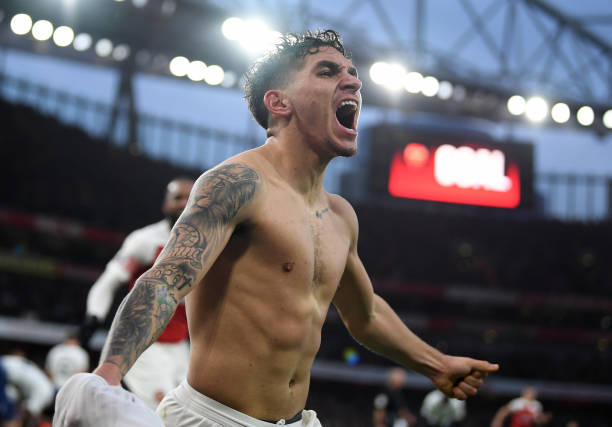 Lucas Torreira admits it was a 'massive surprise' Arsenal wanted to sign him 2 LONDON, ENGLAND - DECEMBER 02: Lucas Torreira of Arsenal celebrates after scoring during the Premier League match between Arsenal FC and Tottenham Hotspur at Emirates Stadium on December 02, 2018 in London, United Kingdom. (Photo by Shaun Botterill/Getty Images)