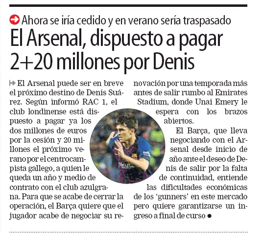18 jan 19 md denis suarez