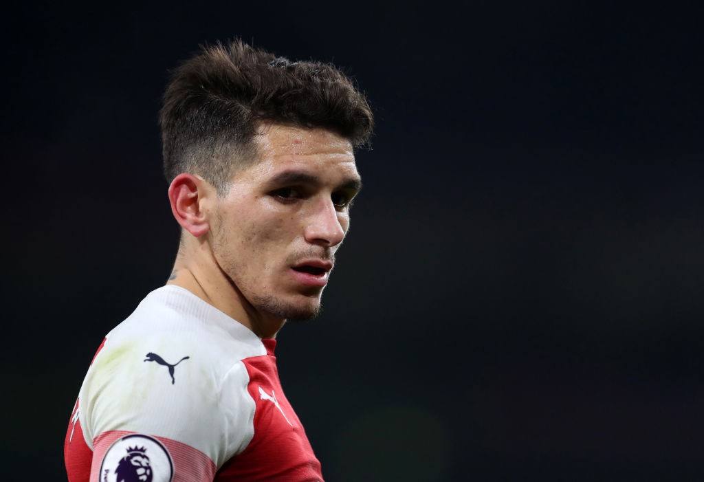 LONDON, ENGLAND - JANUARY 19: Lucas Torreira of Arsenal during the Premier League match between Arsenal FC and Chelsea FC at Emirates Stadium on Ja...