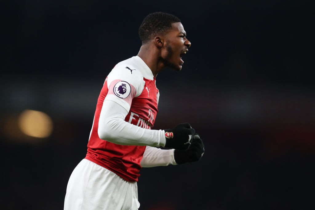 Arsenal sweat on Koscielny and Maitland-Niles ahead of Southampton 4 LONDON, ENGLAND - JANUARY 19: Ainsley Maitland-Niles of Arsenal celebrates his team's victory after the Premier League match between Arsenal FC and Chelsea FC at Emirates Stadium on January 19, 2019 in London, United Kingdom. (Photo by Catherine Ivill/Getty Images)