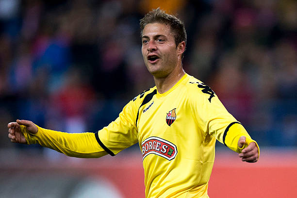 MADRID, SPAIN - DECEMBER 17: Jesus Olmo of CF Reus reacts during the Copa del Rey Round of 32 match between Club Atletico Madrid and CF Reus Deportiu at Vicente Claderon stadium on December 17, 2015 in Madrid, Spain. (Photo by Gonzalo Arroyo Moreno/Getty Images)