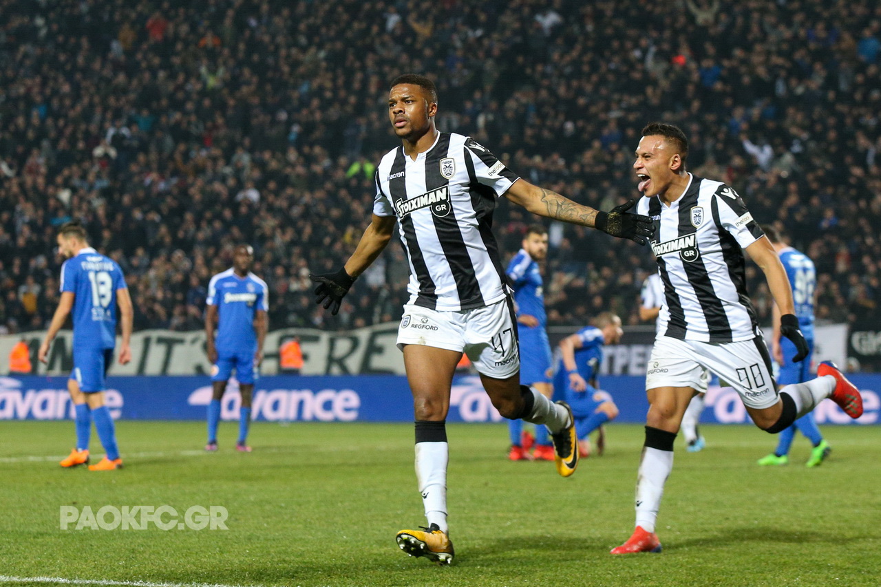Chuba Akpom during PAOK's 4-0 win over OFI Crete on Sunday 27th January 2019, via PAOKFC.gr