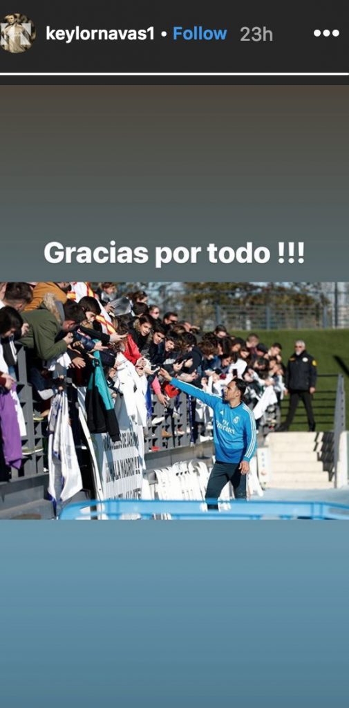 Keylor Navas via Instagram