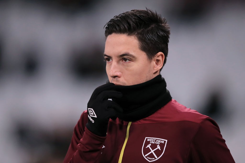 West Ham to ditch 2 former Arsenal stars 2 LONDON, ENGLAND - JANUARY 02: Samir Nasri of West Ham United looks on during the warm up prior to the Premier League match between West Ham United and Brighton & Hove Albion at London Stadium on January 2, 2019 in London, United Kingdom. (Photo by Marc Atkins/Getty Images)