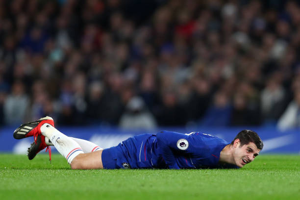 Chelsea's huge Morata fee highlights Arsenal's bad business even more 2 LONDON, ENGLAND - JANUARY 02: Alvaro Morata of Chelsea goes down injured during the Premier League match between Chelsea FC and Southampton FC at Stamford Bridge on January 2, 2019 in London, United Kingdom. (Photo by Clive Rose/Getty Images)