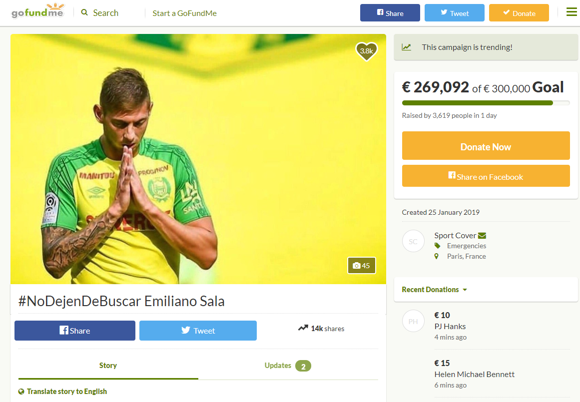 sala gofund me