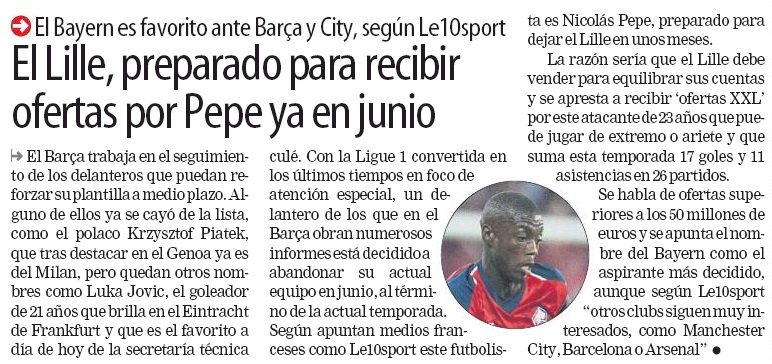 Arsenal target’s price goes up by £22m 3 190209 mundo deportivo pepe