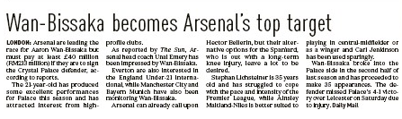 Wan-Bissaka is Arsenal 'top target' 3 190225 new strait times wan bissaka