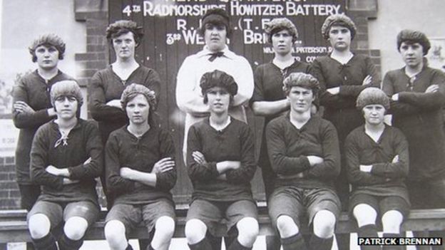 During WW1 female matches raised money for charities [image via Patrick Brennan]