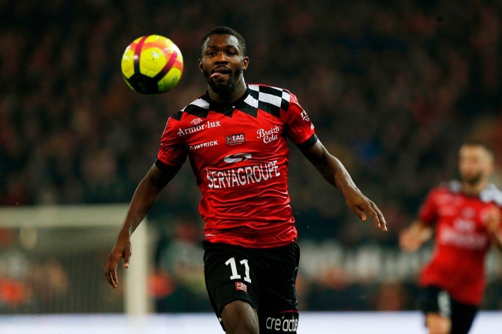 Jeff Reine-Adelaide ranked 8th most successful dribbler in Europe 3 Guingamp's French forward Marcus Thuram runs for the ball during the French L1 football match between Guingamp (EAG) and Angers (SCO) at The Roudourou Stadium in Guingamp, north-western France on February 23, 2019. (Photo by CHARLY TRIBALLEAU / AFP / Getty Images)